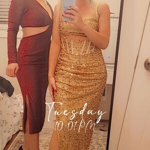 Gold dress